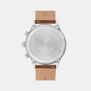 Heritage Men Quartz Blue Dial Chronograph Leather Watch 3650161
