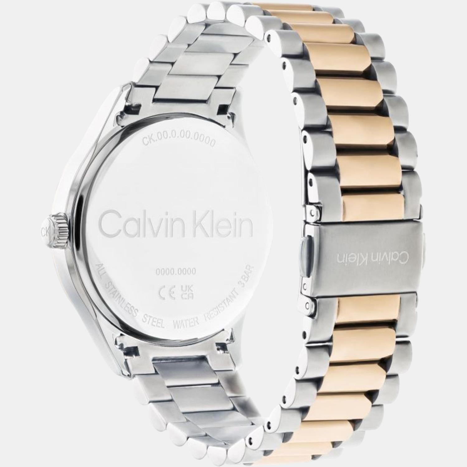 Ck Iconic Unisex Quartz Blue Dial Analog Stainless Steel Watch 25200165