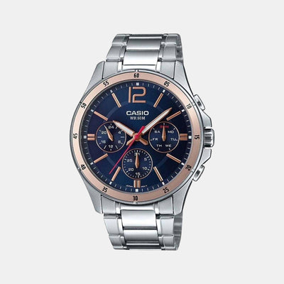 Enticer Men Quartz Blue Dial Chronograph Stainless Steel Watch A1885