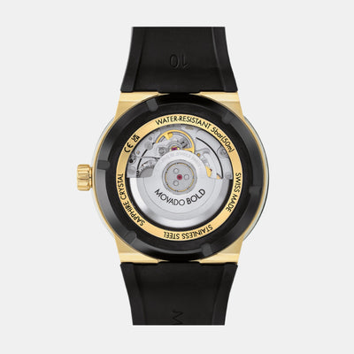 Bold Men Automatic Transparent Dial Analog Fabric Watch 3600927