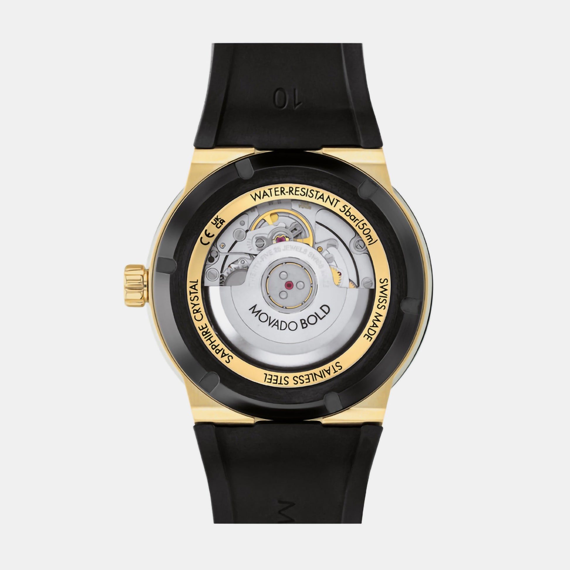 Bold Men Automatic Transparent Dial Analog Fabric Watch 3600927