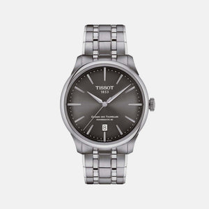 Chemin Des Tourelles Men Automatic Grey Dial Analog Stainless steel Watch T1398071106100