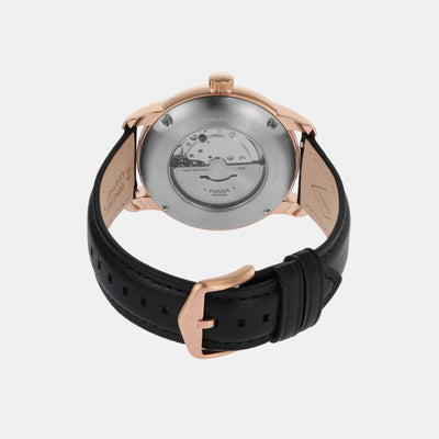 Heritage Men Automatic Black Dial Analog Leather Watch ME3222