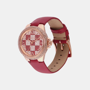 Camille Women Quartz Rose Gold Dial Analog Leather Watch MK4701