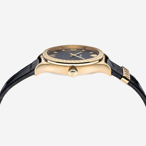 Hellenyium Women Quartz Black Dial Analog Leather Watch VE2S00222