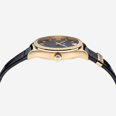 Hellenyium Women Quartz Black Dial Analog Leather Watch VE2S00222