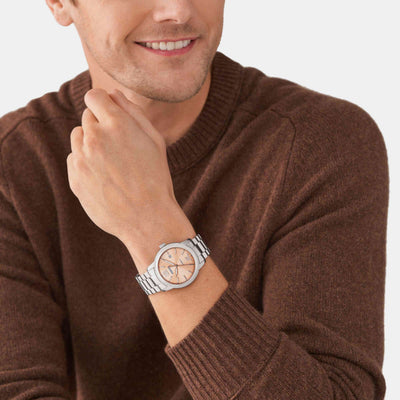 Heritage Men Automatic Rose Gold Dial Analog Stainless Steel Watch ME3243