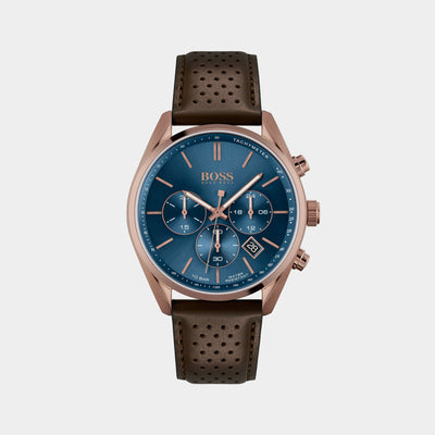 Champion Men Quartz Blue Dial Chronograph Leather Watch 1513817