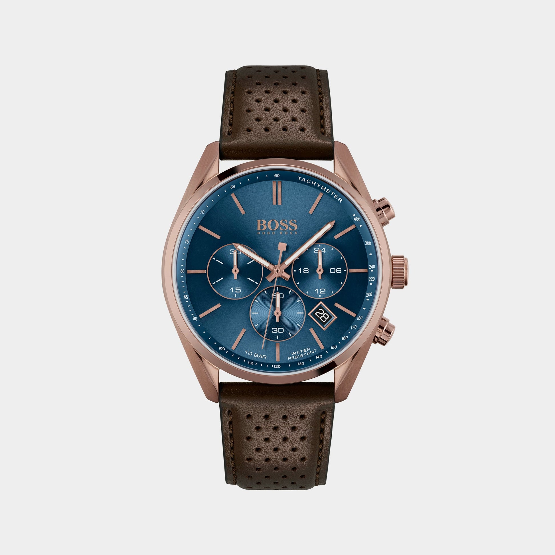 Champion Men Quartz Blue Dial Chronograph Leather Watch 1513817