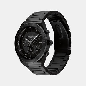 Ck Fearless Men Quartz Black Dial Chronograph Stainless Steel Watch 25200303