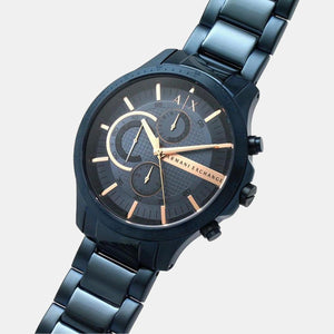 Hampton Men Quartz Blue Dial Chronograph Stainless Steel Watch AX2430