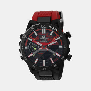 Edifice Men Quartz Black Dial Analog-Digital Resin Watch ED579