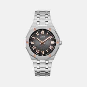 Asset Men Quartz Black Dial Analog Stainless Steel Watch GW0575G1