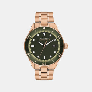 Heritage Men Quartz Green Dial Analog Stainless Steel Watch 3650186