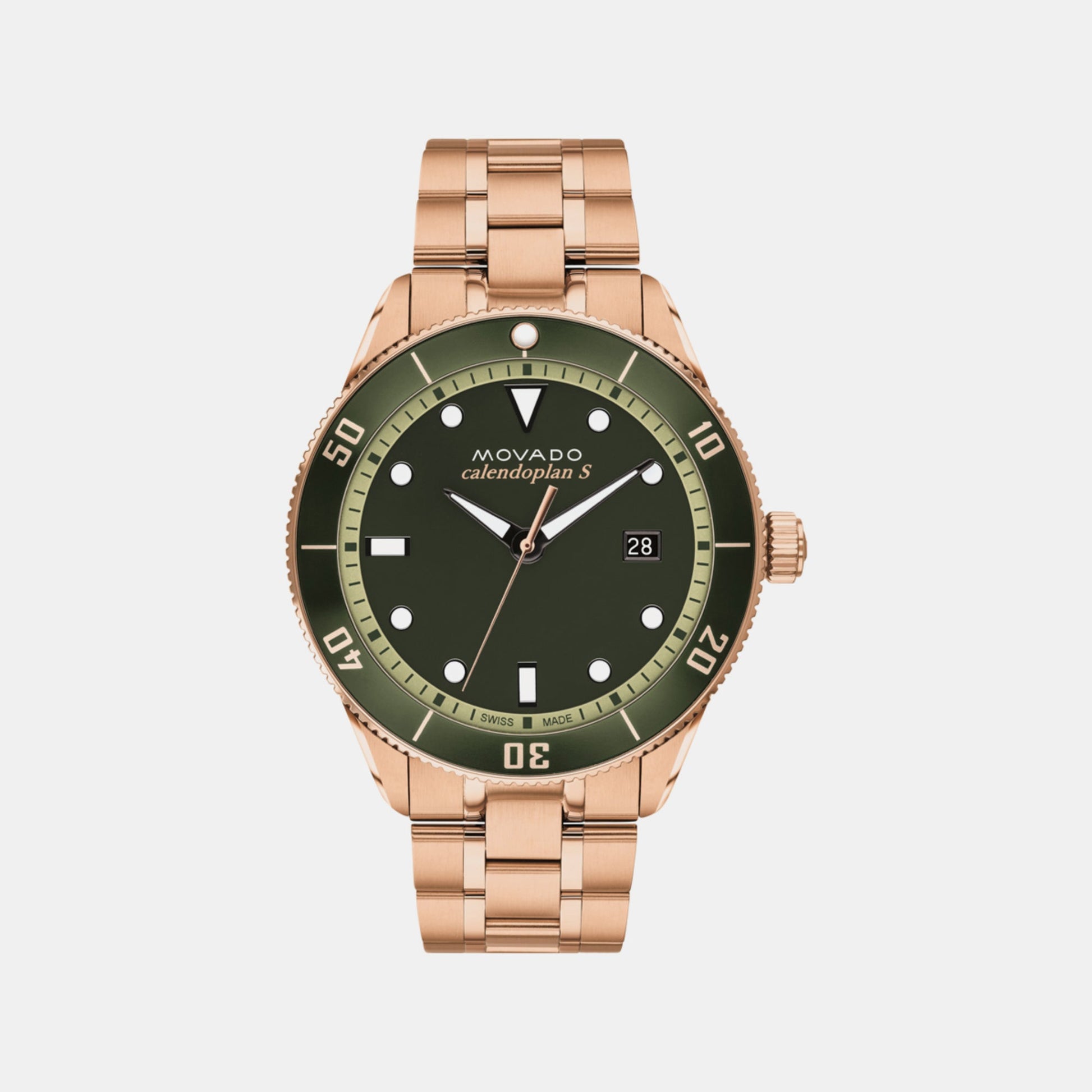 Heritage Men Quartz Green Dial Analog Stainless Steel Watch 3650186