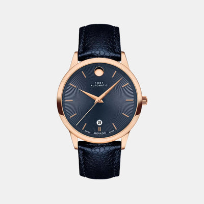 1881 Automatic Men Automatic Blue Dial Analog Leather Watch 607460