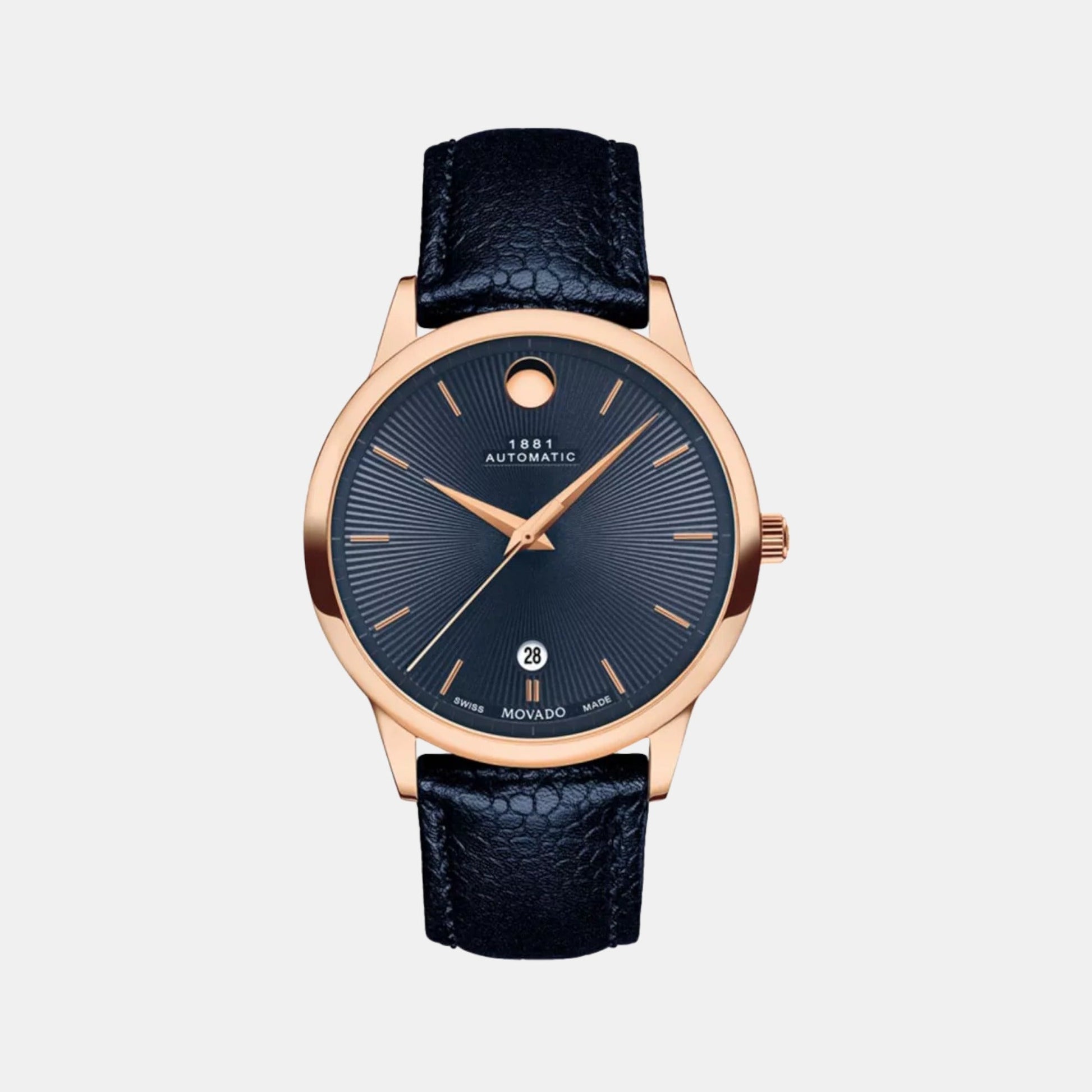 1881 Automatic Men Automatic Blue Dial Analog Leather Watch 607460