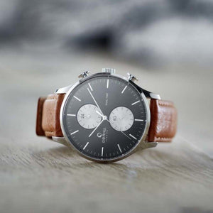 Gran Camel Men Quartz Black Dial Analog Leather Watch V196GUCURZ