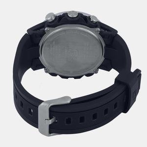 Edifice Men Quartz Black Dial Analog-Digital Resin Watch ED578