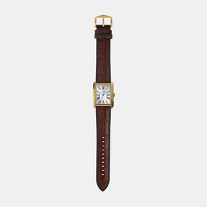 Carraway Men Quartz Silver Dial Analog Leather Watch FS6011