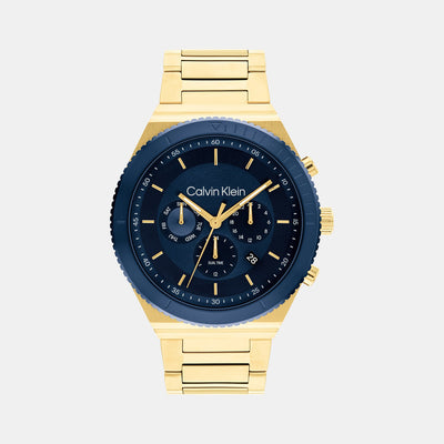 Ck Fearless Men Quartz Blue Dial Chronograph Stainless Steel Watch 25200302