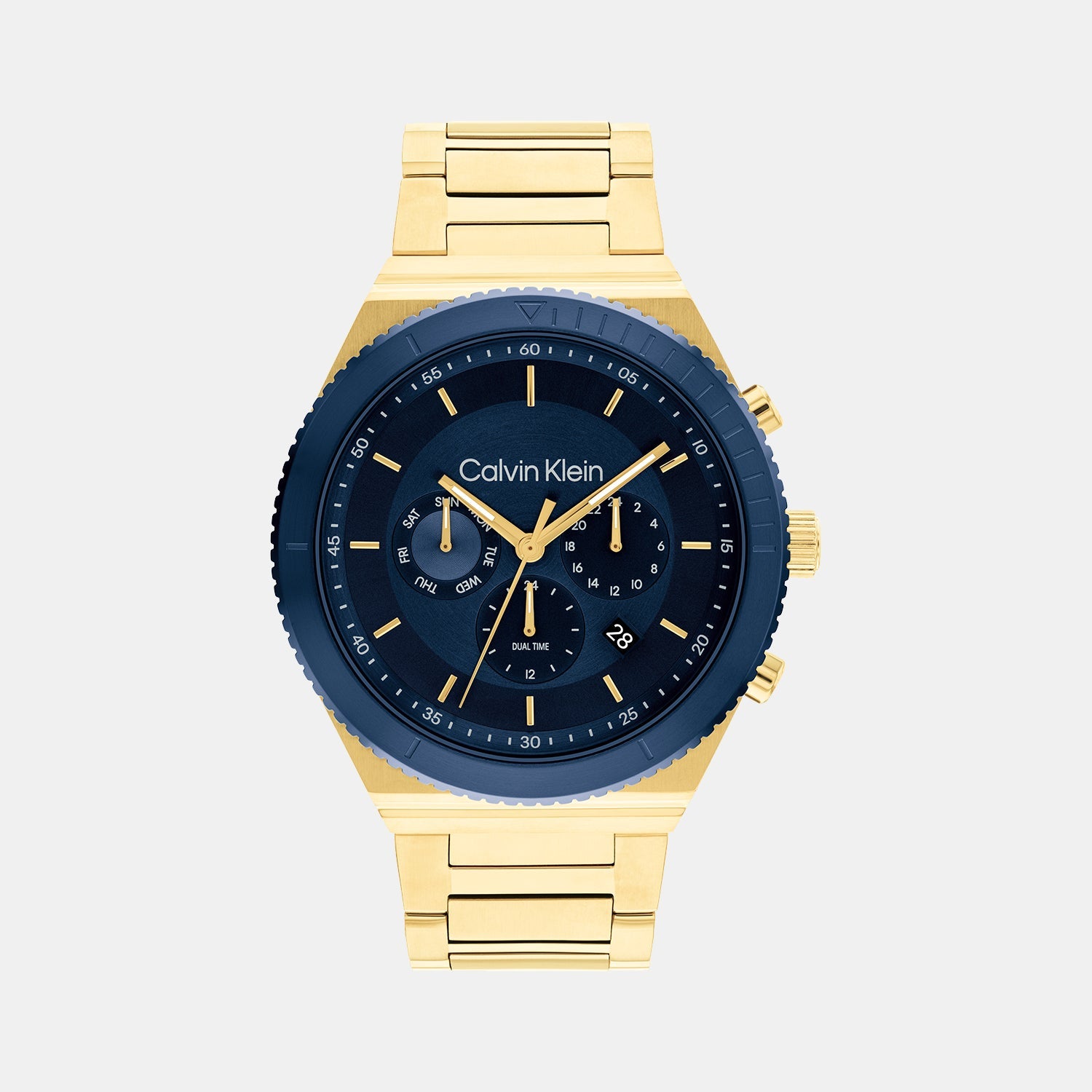 Ck Fearless Men Quartz Blue Dial Chronograph Stainless Steel Watch 25200302