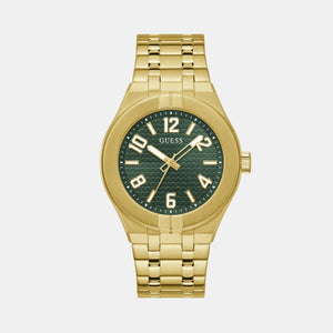 Escape Men Quartz Green Dial Analog Stainless Steel Watch GW0661G2