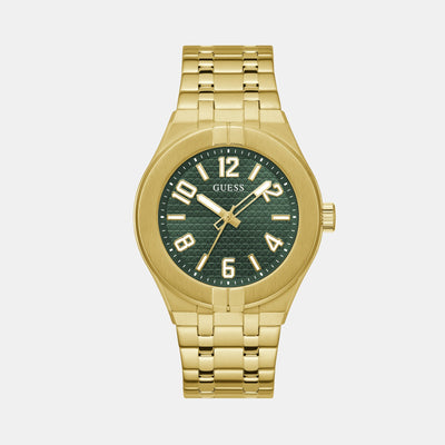 Escape Men Quartz Green Dial Analog Stainless Steel Watch GW0661G2
