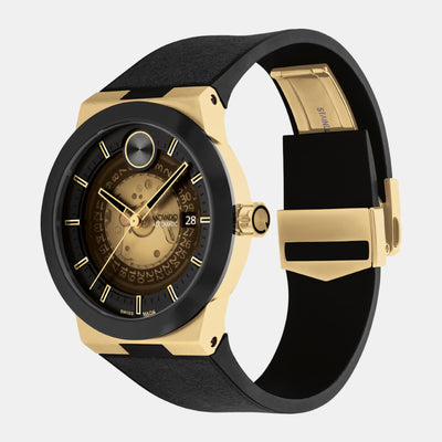 Bold Men Automatic Transparent Dial Analog Fabric Watch 3600927