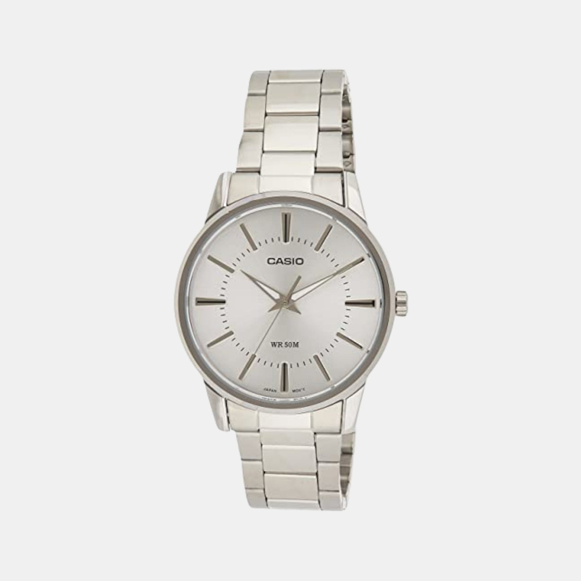 Enticer Men Quartz Silver Dial Analog Stainless Steel Watch A494