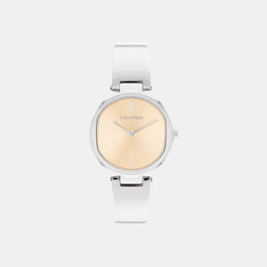 Ck Elevated Women Quartz Gold Dial Analog Stainless Steel Watch 25200311