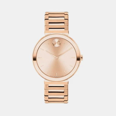 Bold Women Quartz Rose Gold Dial Analog Stainless Steel Watch 3601147