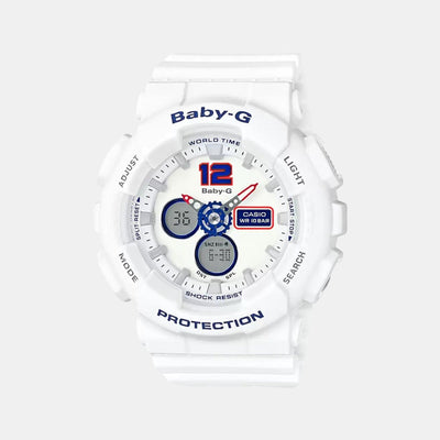 Baby-G Women Quartz White Dial Analog-Digital Resin Watch BX054