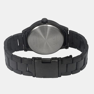 Fashion Men Quartz Black Dial Chronograph Stainless Steel Watch TWEG19911