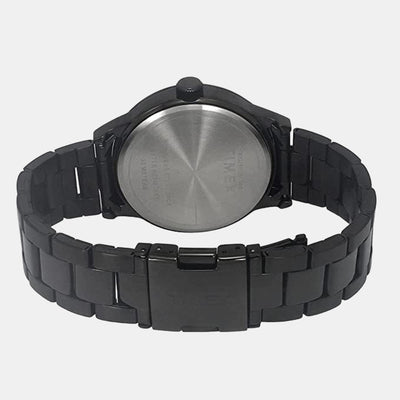 Fashion Men Quartz Black Dial Chronograph Stainless Steel Watch TWEG19911