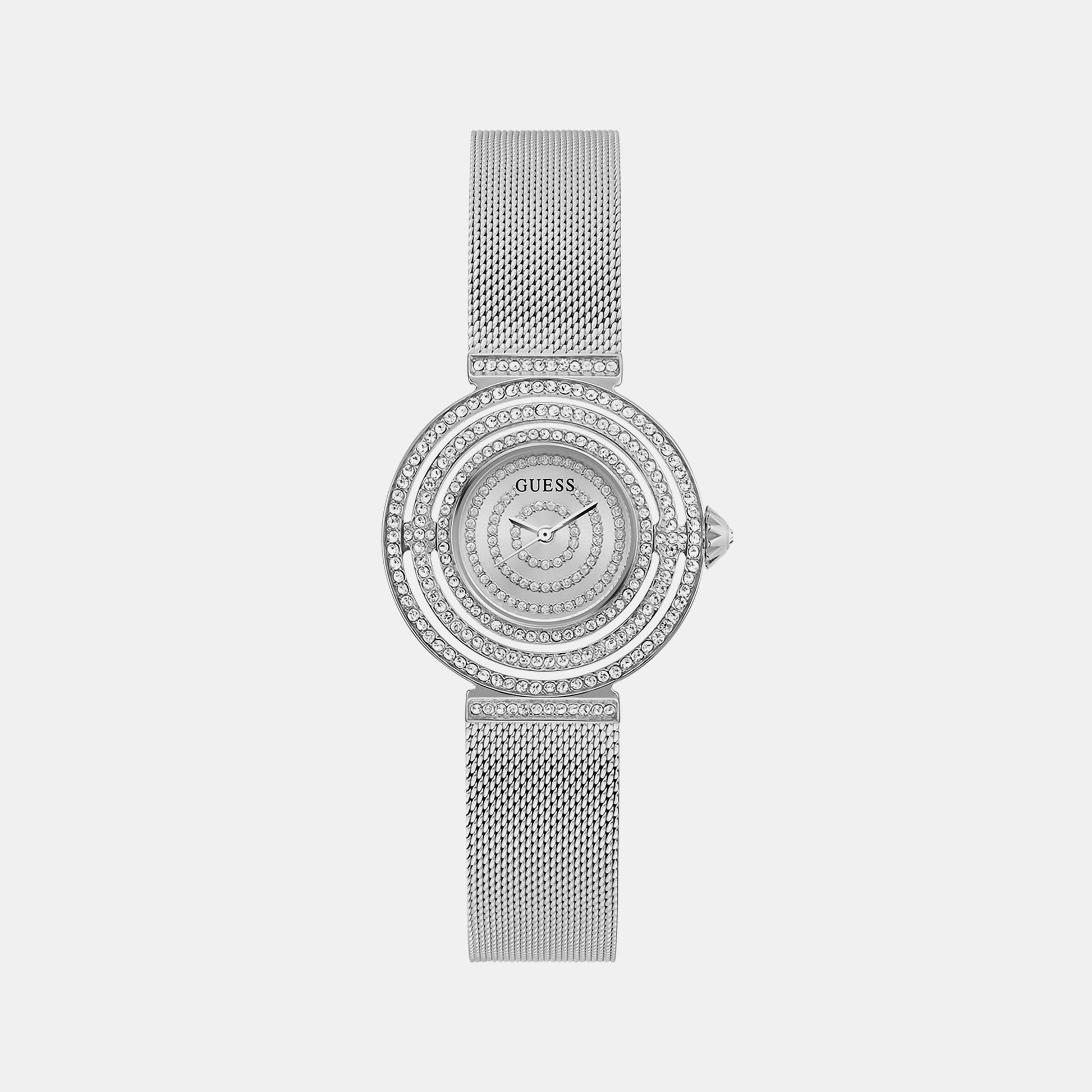 Dream Women Quartz Silver Dial Analog Mesh Watch GW0550L1