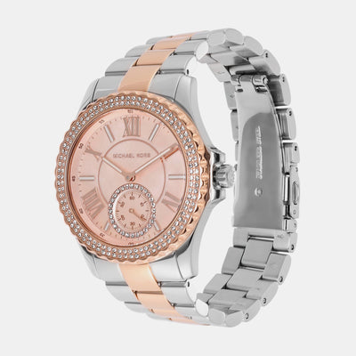 Everest Women Quartz Silver Dial Analog Stainless Steel Watch MK7402