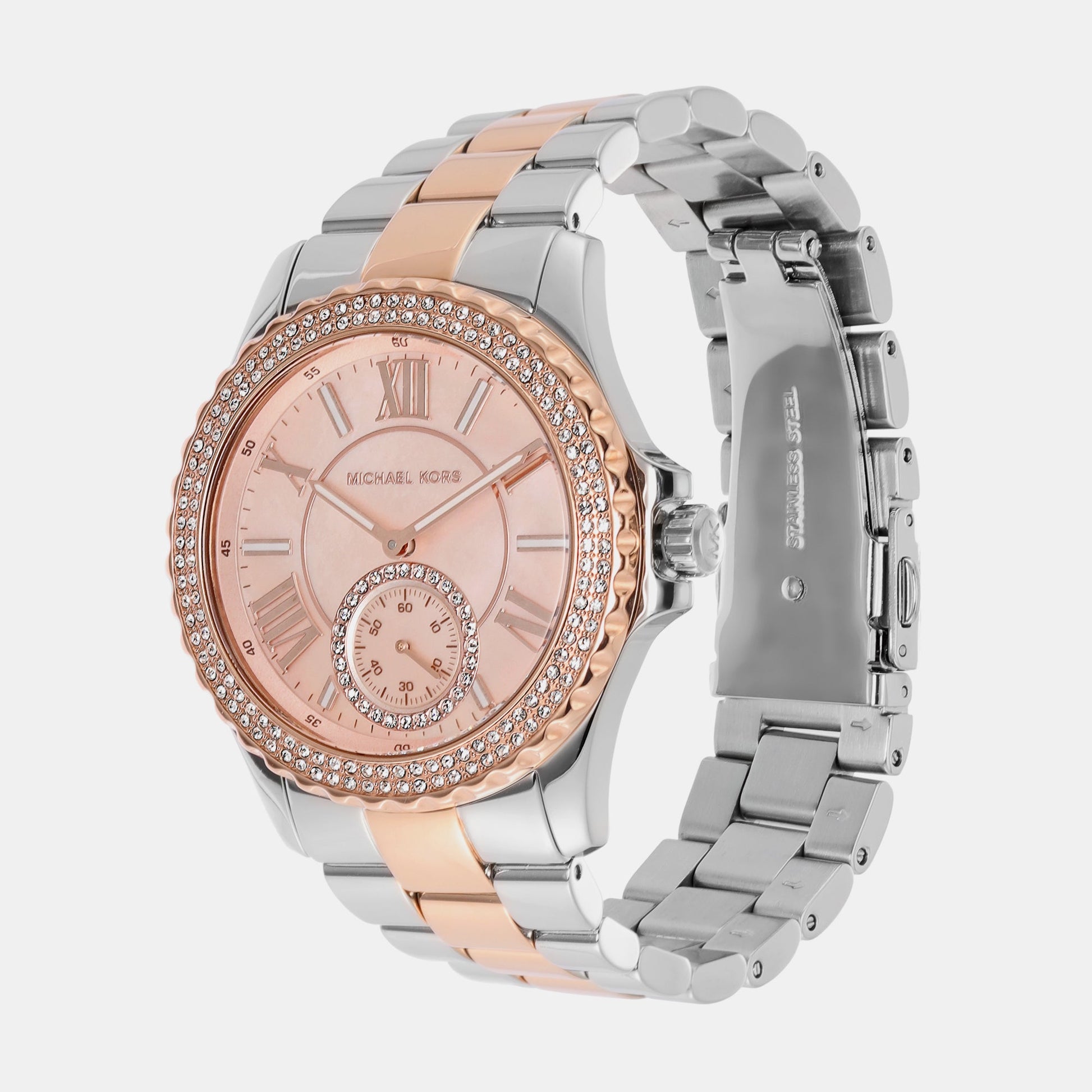 Everest Women Quartz Silver Dial Analog Stainless Steel Watch MK7402