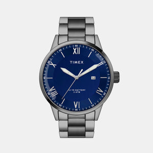 E Class Men Quartz Blue Dial Analog Stainless Steel Watch TWEG19920