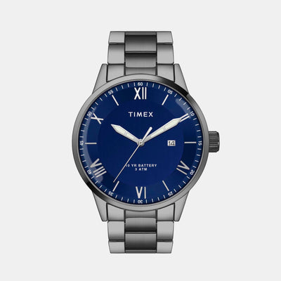 E Class Men Quartz Blue Dial Analog Stainless Steel Watch TWEG19920