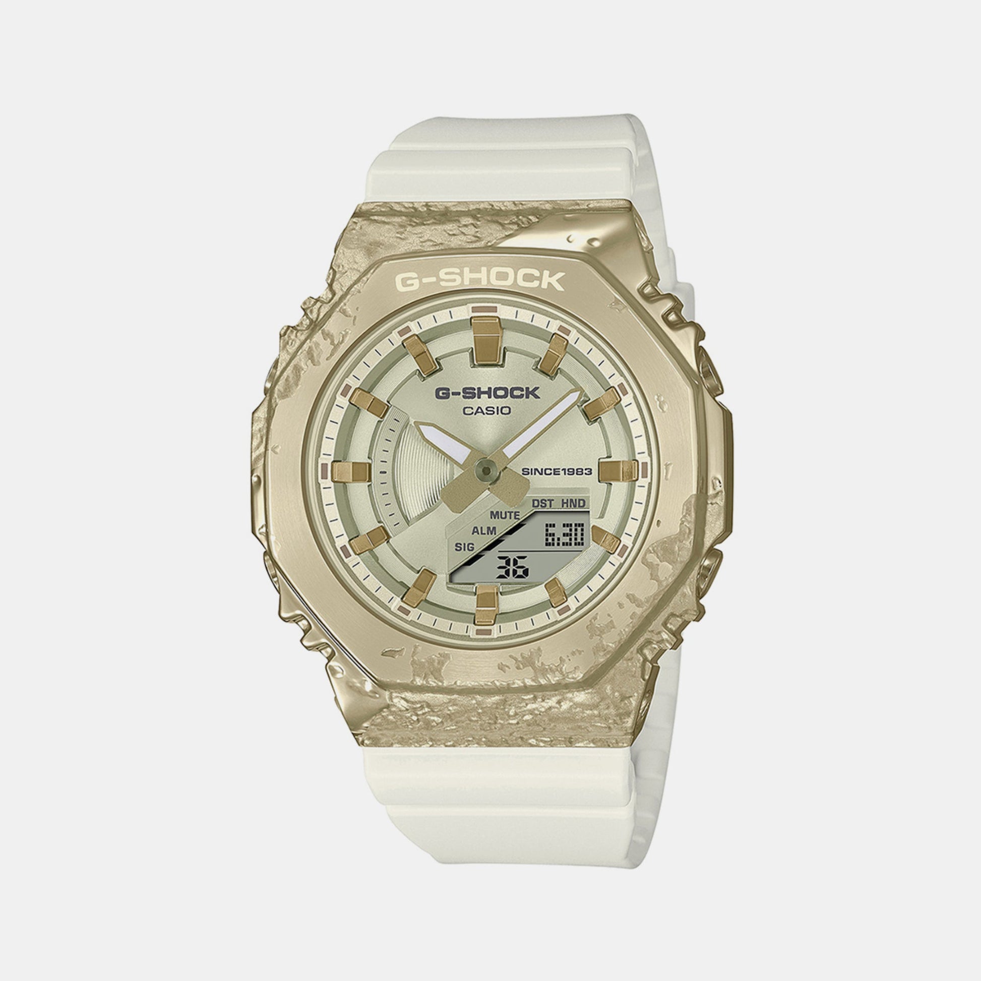 G-Shock Women Quartz White Dial Analog-Digital Resin Watch G1358