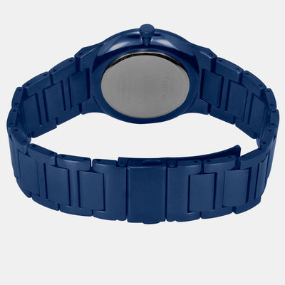 E Class Men Quartz Blue Dial Analog Stainless Steel Watch TWEG23602