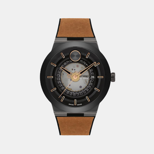Bold Men Quartz Black Dial Analog Stainless Steel Watch 3600928