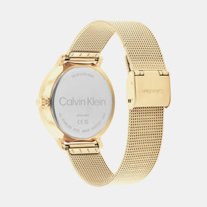 Ck Stun Unisex Quartz Champagne Dial Analog Mesh Watch 25200403