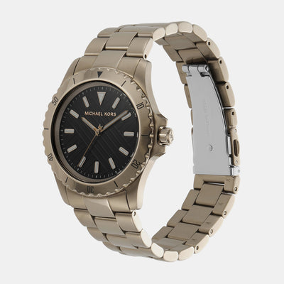 Everest Men Quartz Black Dial Analog Stainless Steel Watch MK9140