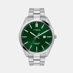 E Class Men Quartz Green Dial Analog Stainless Steel Watch TWTG10409