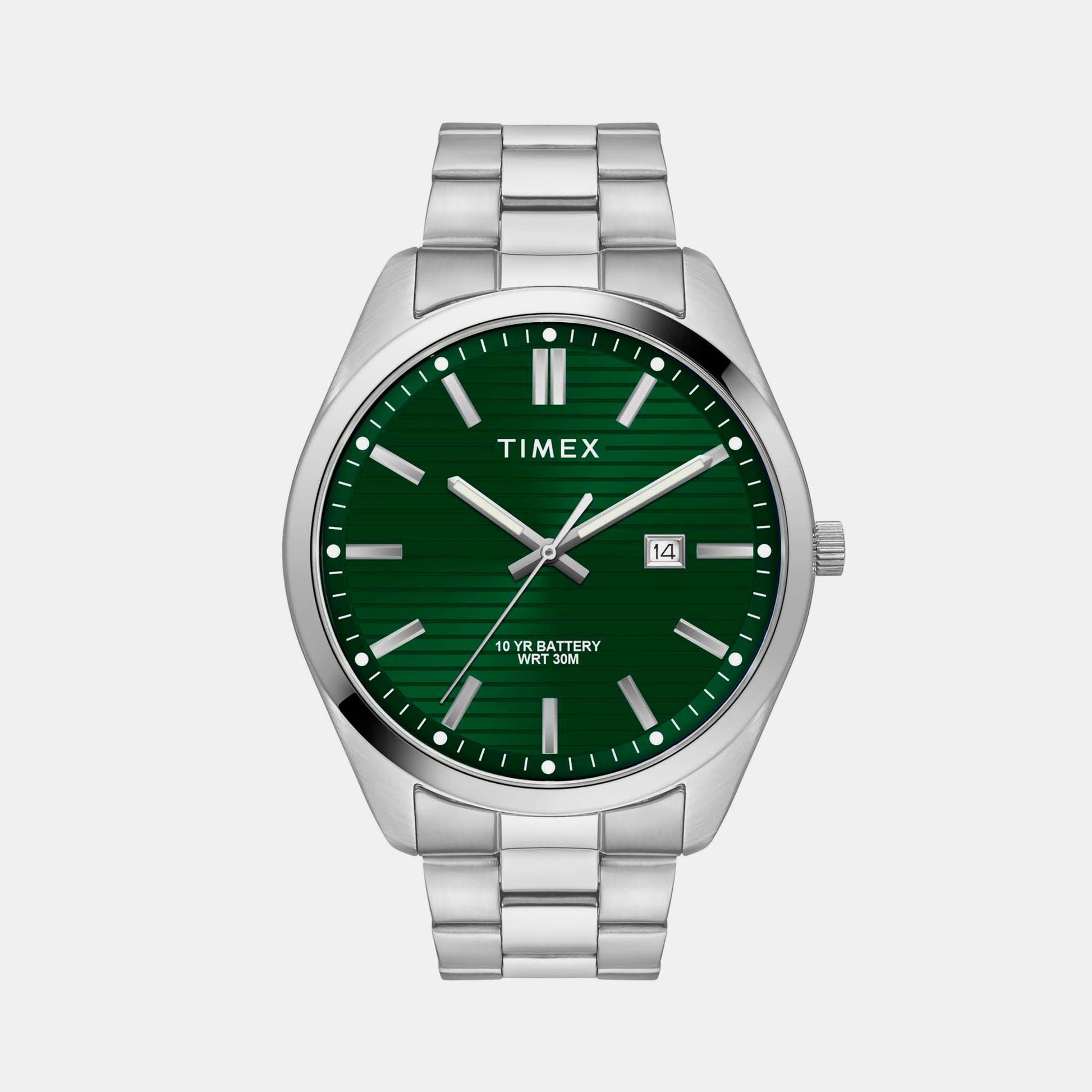 E Class Men Quartz Green Dial Analog Stainless Steel Watch TWTG10409