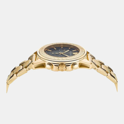 Greca Action Men Quartz Black Dial Analog Stainless Steel Watch VE3J00622