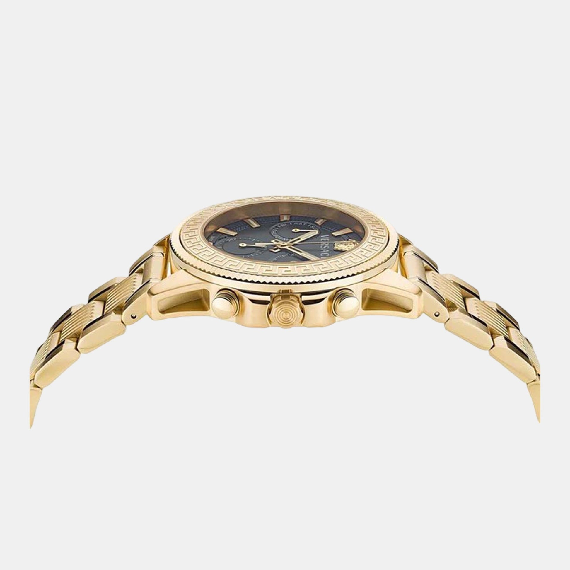 Greca Action Men Quartz Black Dial Analog Stainless Steel Watch VE3J00622