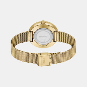 Crush Women Quartz Gold Dial Analog Mesh Watch 1540122